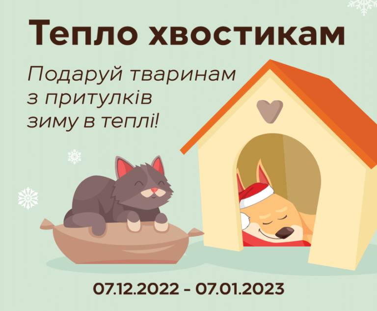 “Тепло хвостикам”: допоможи тваринам пережити холодну зиму